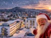 Weihnachtsmann vor GGEW-Gebäude