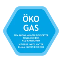 Zertifikat "TÜV Rheinland Öko Gas"